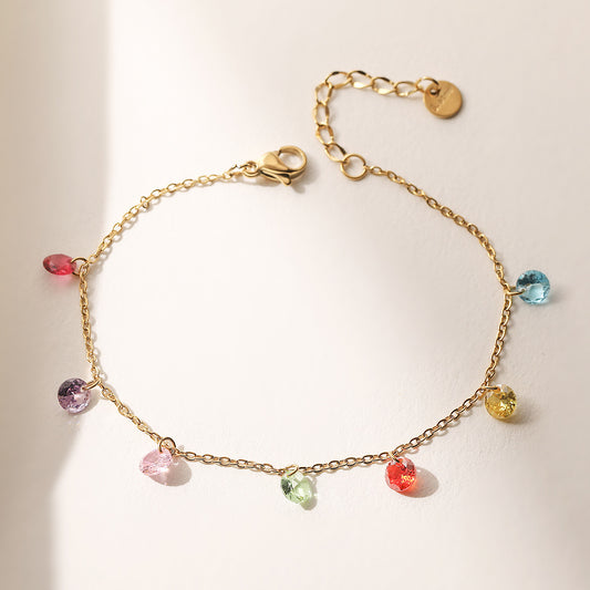 Minimalist Geometric Gold Plated Stainless Steel Bracelet for Women