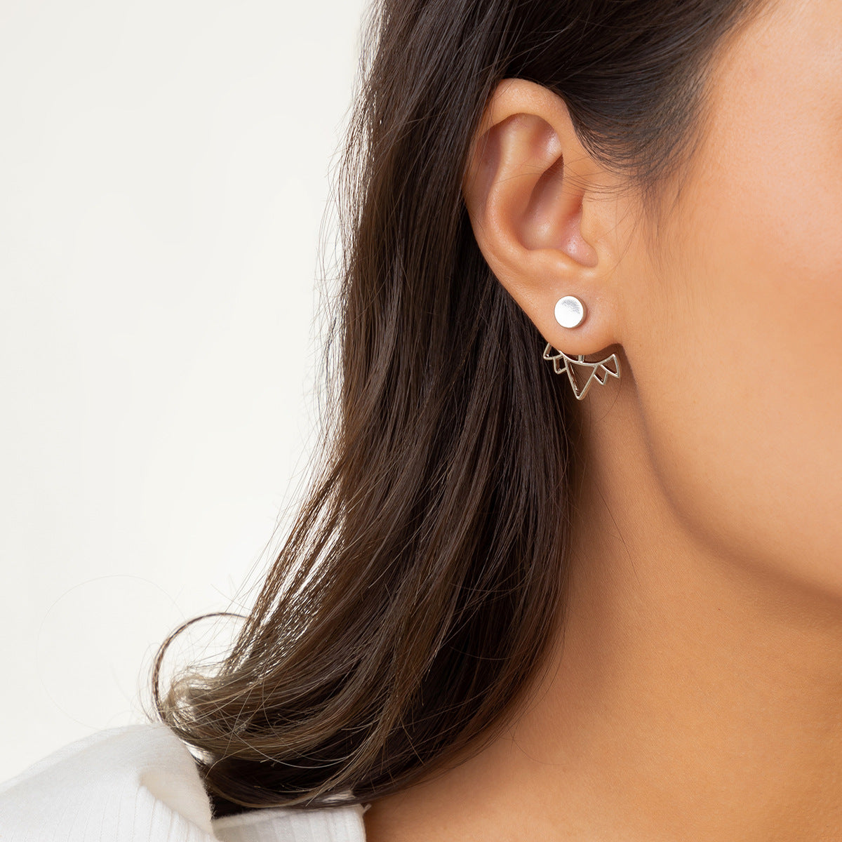 Minimalist Hip-hop Geometric Alloy Plated Earrings for Women