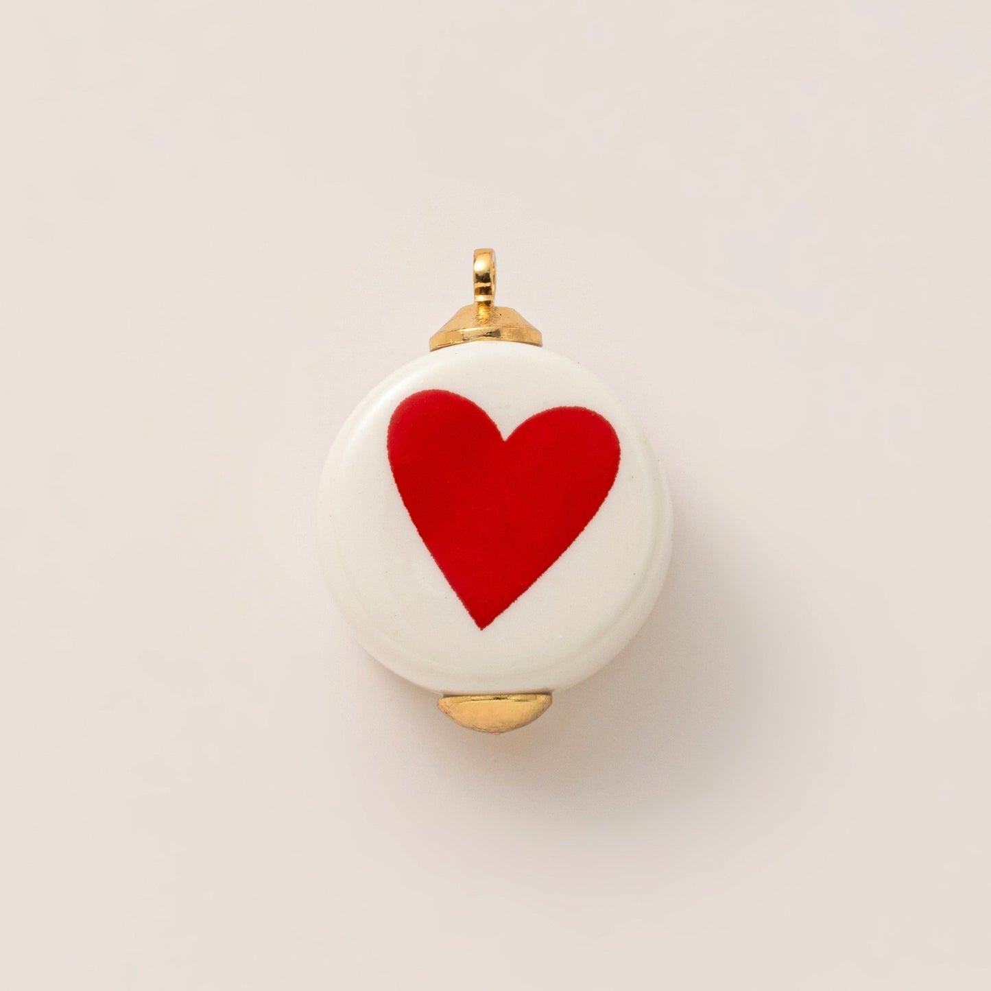 Sweet Vintage Heart Teardrop Cherry Pearl Lace Trim Brass Plated Shoe Charm Pendant