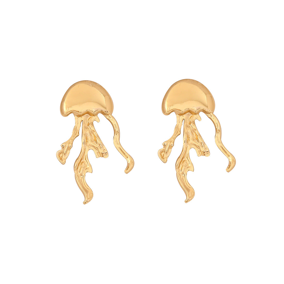 Playful Octopus Stud Earrings in Stainless Steel with Plated Finish for Women