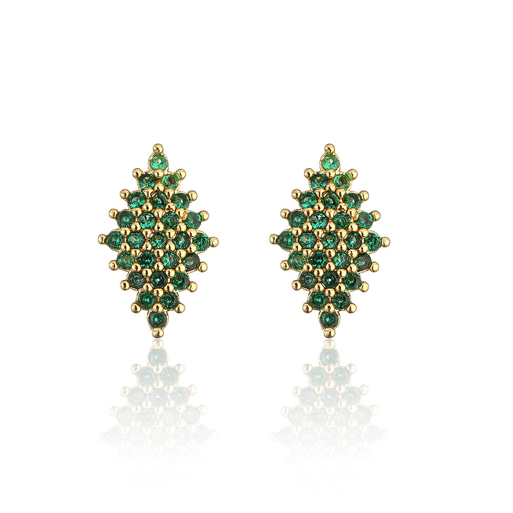 Minimalist Butterfly-Shaped Copper Earrings with Gold Plating and Micro-Pave Zirconia Accents