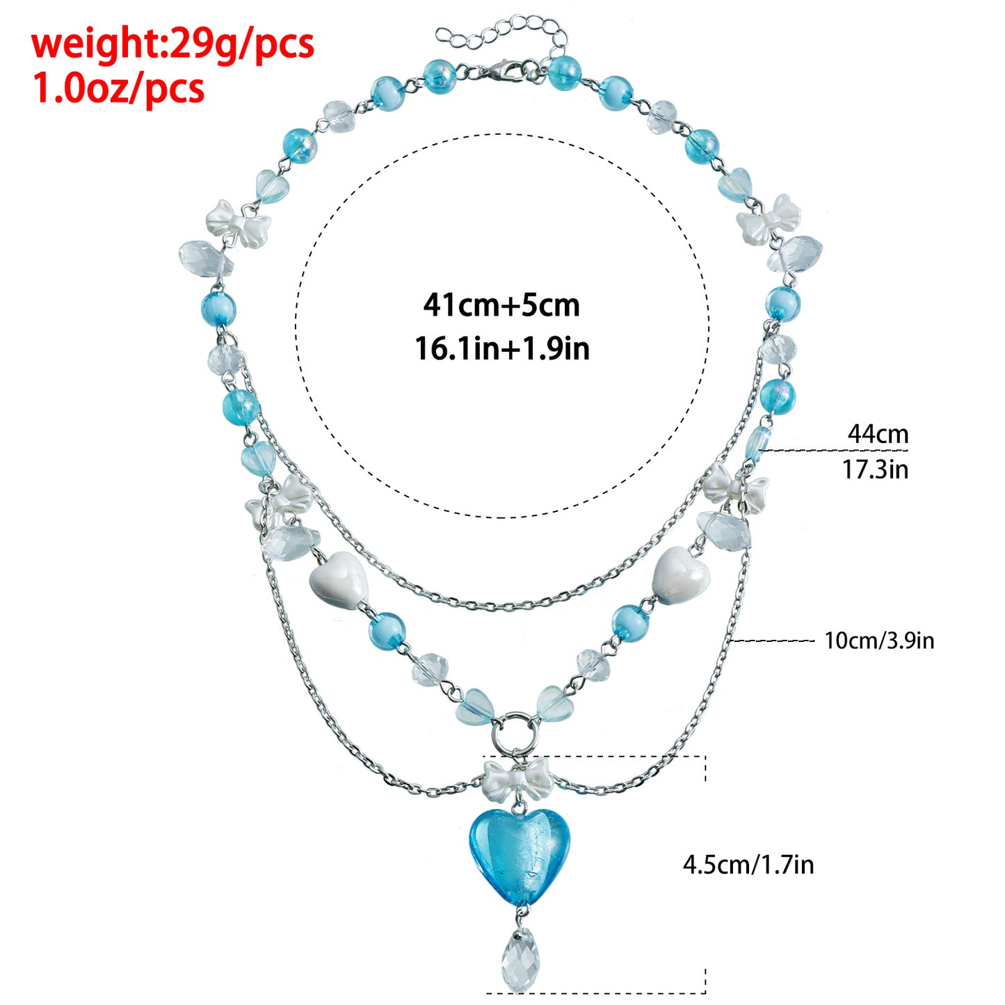 Gargantilla de resina con forma de corazón estilo Y2K y lazo de estrás para mujer