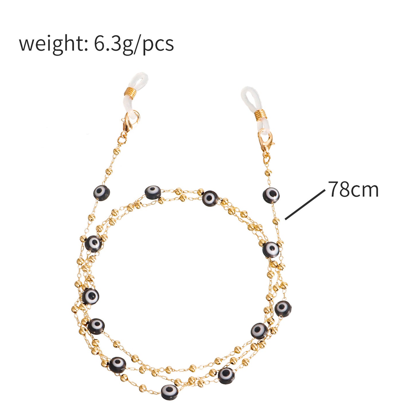 Evil Eye Metal Alloy Glasses Chain and Mask Lanyard