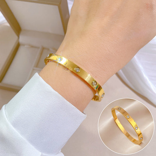 Bracciale Vintage Minimalista Lusso in Acciaio al Titanio