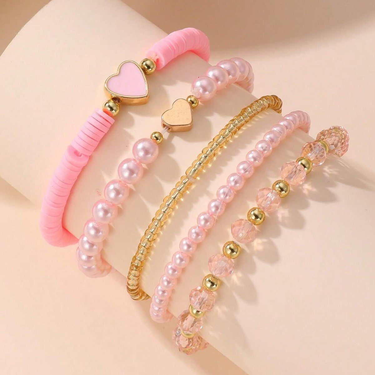 Set di braccialetti bohémien con perline per bambini - Braccialetti dell'amicizia regolabili e colorati con perline di rame e design a forma di cuore