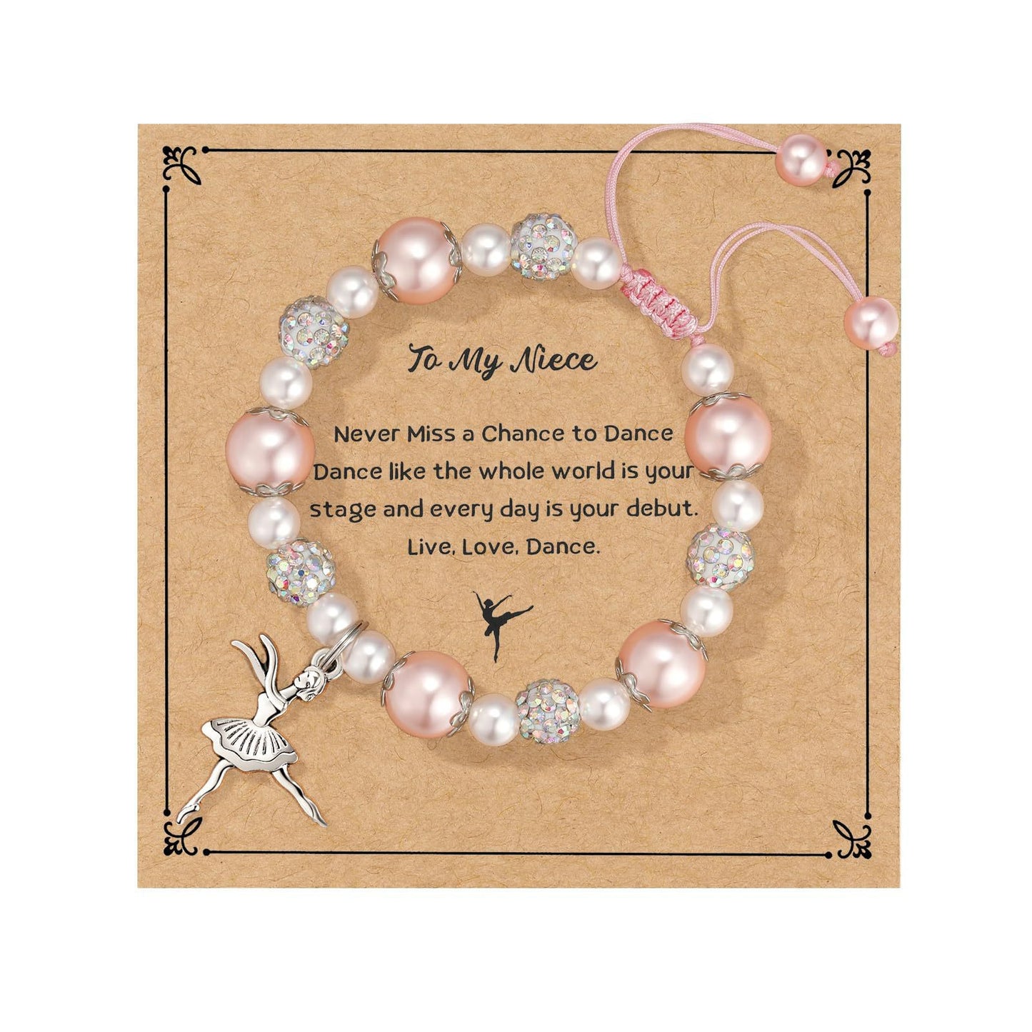 8mm Imitation Pearl Heart Woven Bracelet Unisex Fashion Jewelry Gift