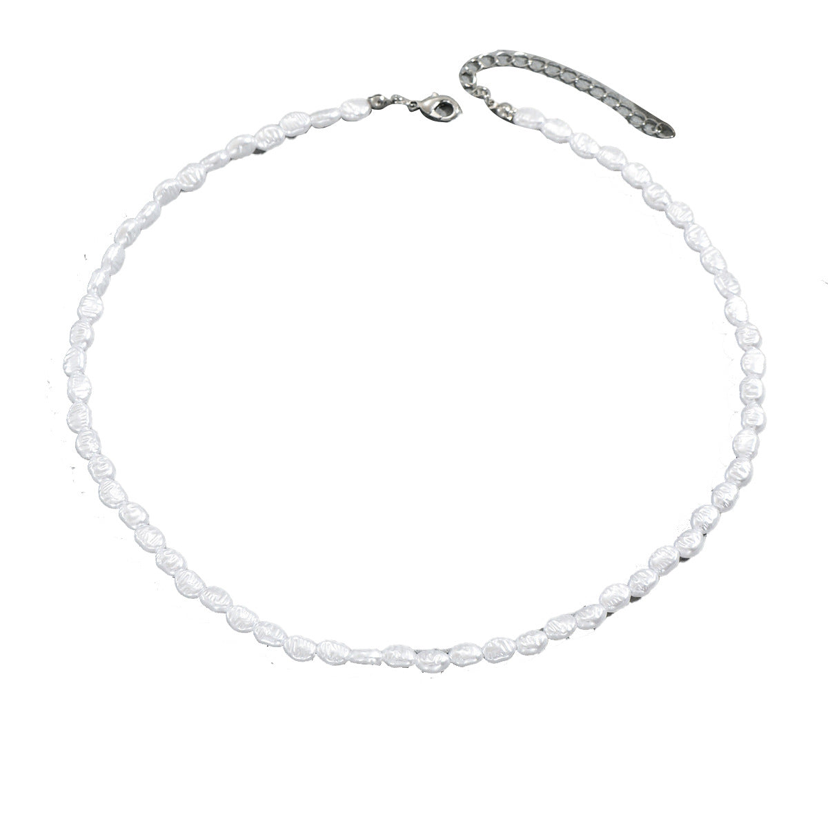 Collana geometrica da donna con perle barocche e pendente in madreperla, stile dolce e fresco