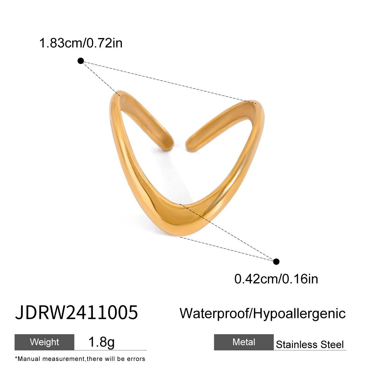 Elegant 18K Gold Plated Geometric Line Cuban Link Chain Bracelet and Ring Set with Cubic Zirconia for Women