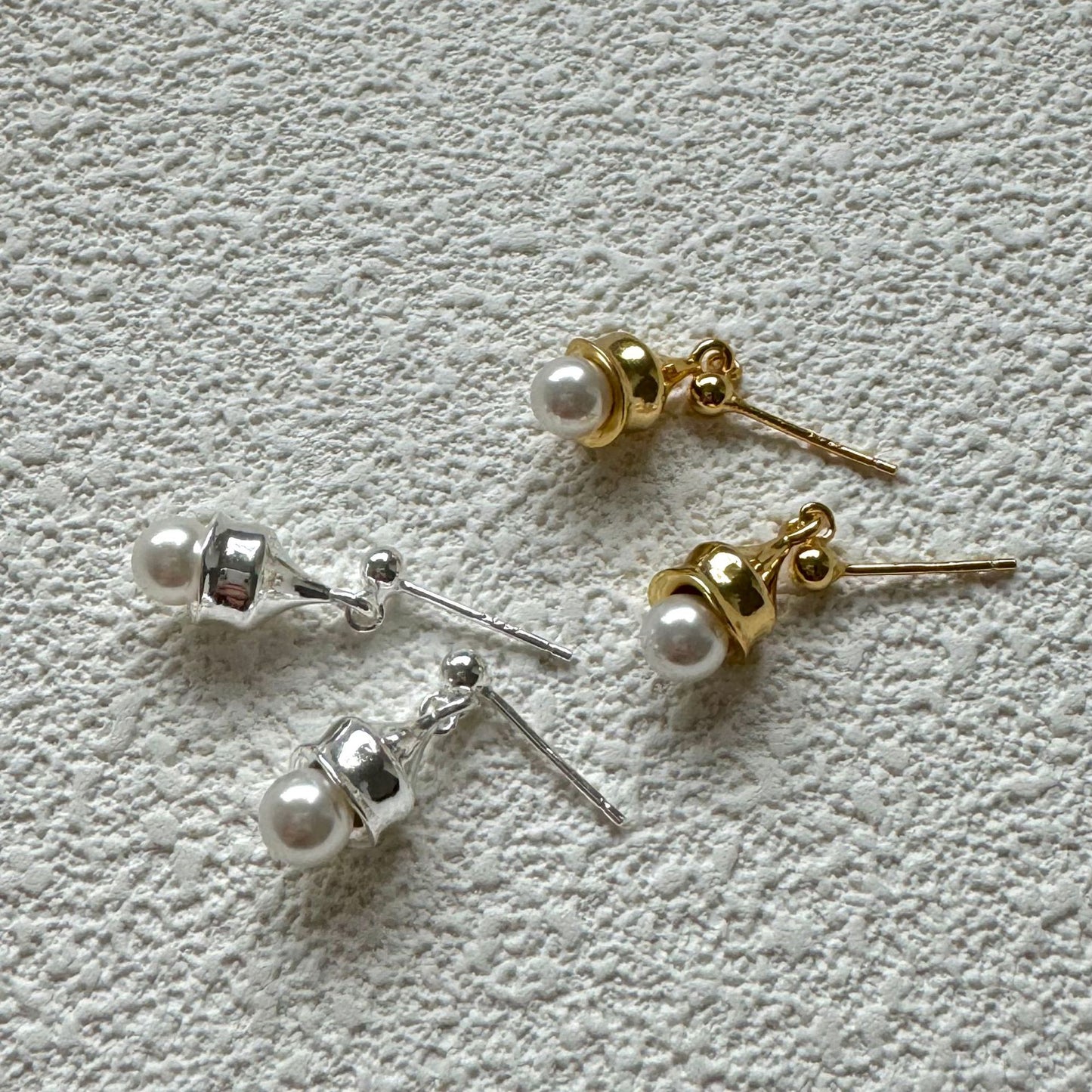 Minimalist Geometric Letter-Shaped 925 Sterling Silver Stud Earrings with Polished Finish