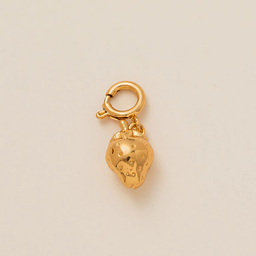 Minimalist Floral Pattern Brass PVD Plated Charm Bar