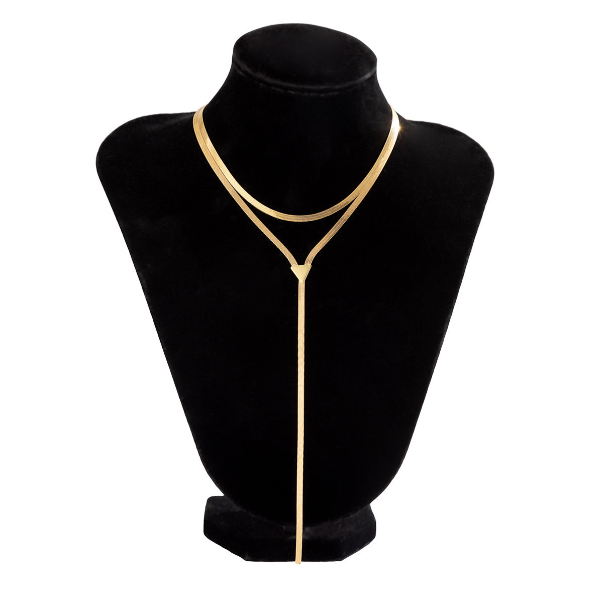Minimalist Geometric Plated Snake Chain Choker Necklace for Women