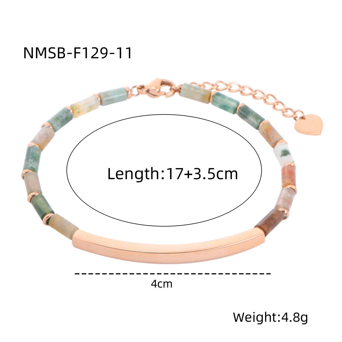 Bracciale da donna in acciaio inossidabile placcato oro 18K con motivo a nodi di bambù, design geometrico rettangolare, stile ufficio minimalista