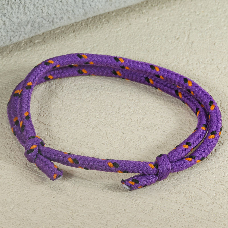 Fashion Geometric Star Pattern Woven Friendship Bracelet Adjustable Cord Handmade Gift for Teens Unisex