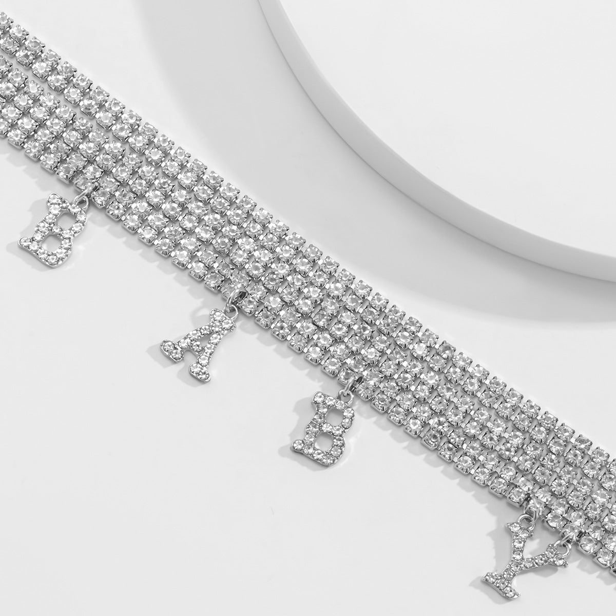 Set di bracciali da donna in lega con strass e lettere geometriche, stile minimalista, gioielli eleganti per matrimoni, souvenir di viaggio, regalo per dipendenti