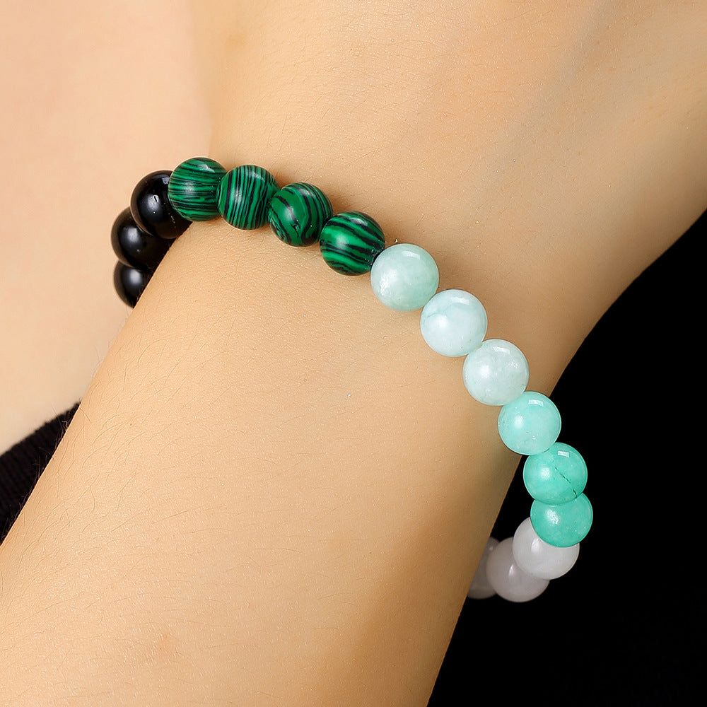 Fashion Casual Business Crystal Beaded Bracelet Unisex Hand Jewelry
