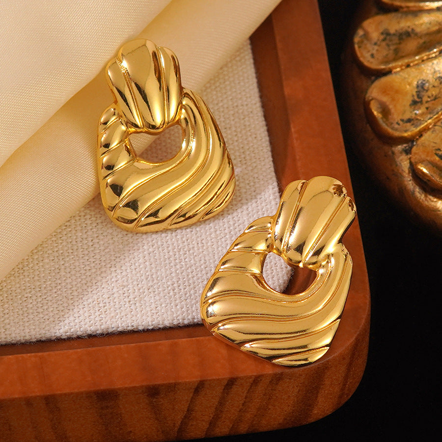 Set collana e orecchini a stella marina con fiocco conchiglia smaltato in acciaio inossidabile e titanio con catena a cavo per donna