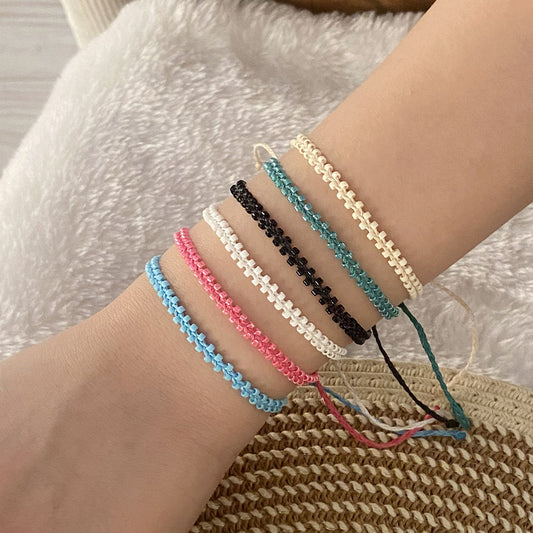 Braccialetto Bohemien con Perline in Vetro, Gioielli Originali Fatti a Mano da Donna