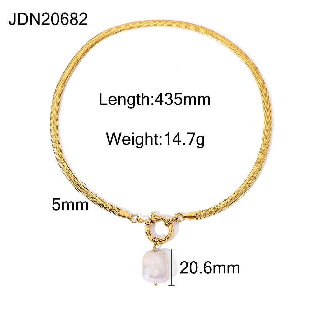 Minimalist Hollow Heart Pendant Necklace in Stainless Steel with 18K Gold Plating and Pink Zircon Inlay for Women