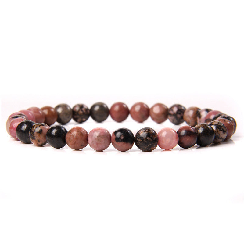Elegant Casual Geometric Natural Agate Beaded Bracelet Unisex 6mm