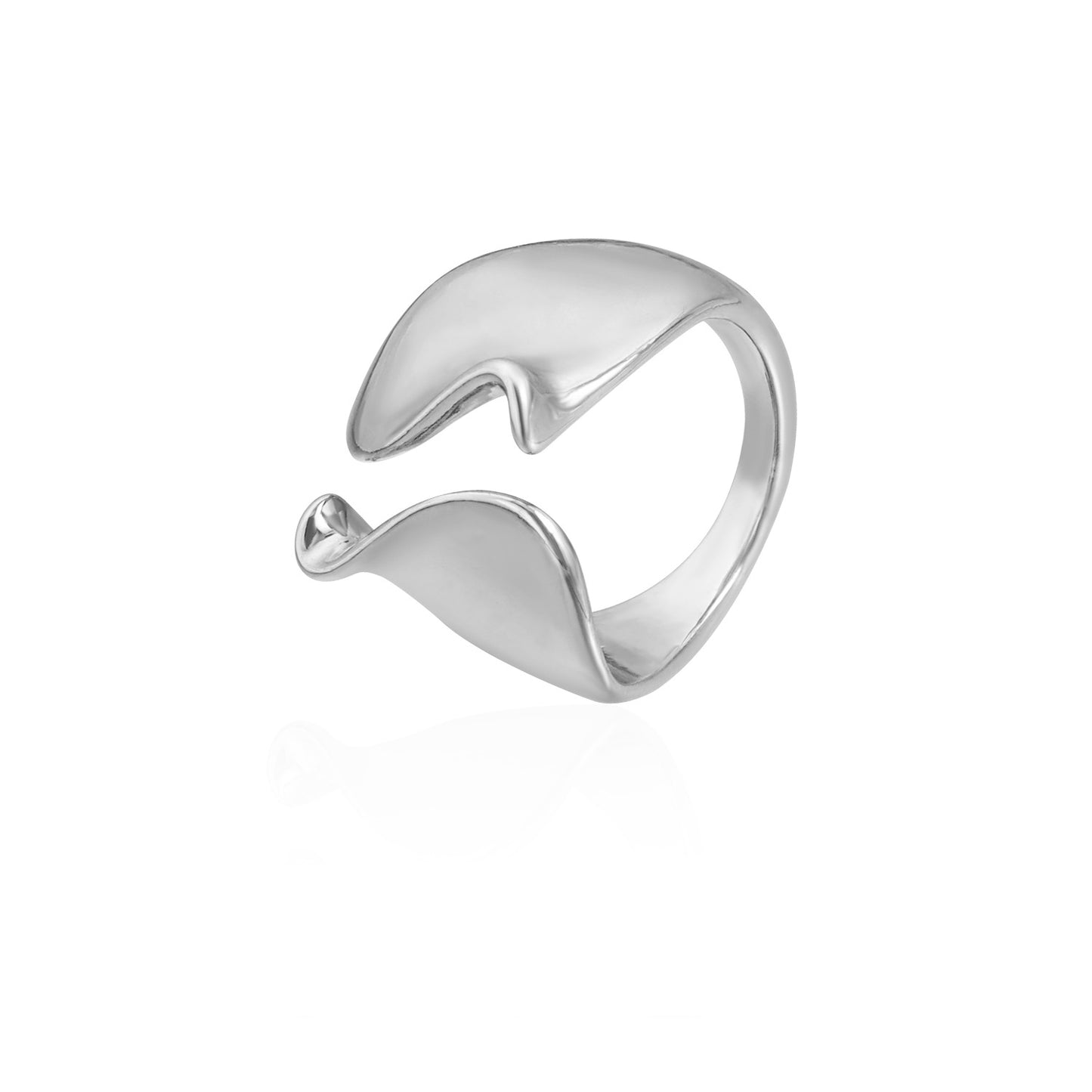 Minimalist Geometric Matte Metal Adjustable Ring with Plated Finish for Women