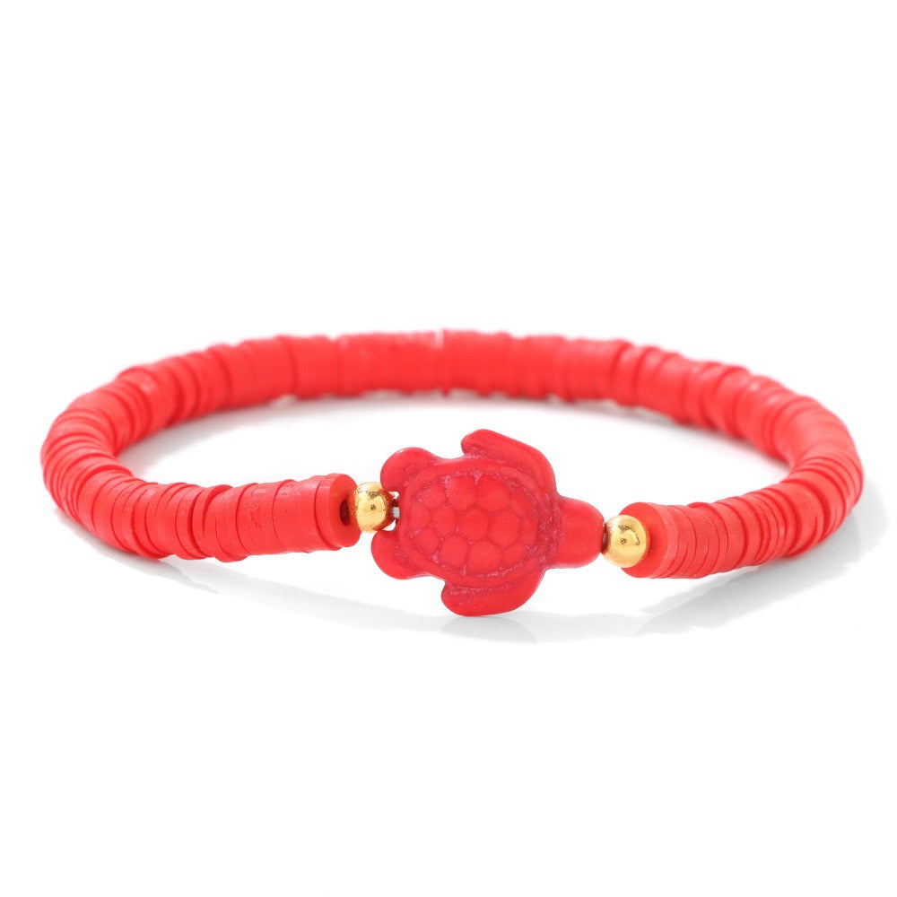 Bohemian Turtle Animal Shape Pearl Resin Bracelet Unisex Summer Beach Jewelry