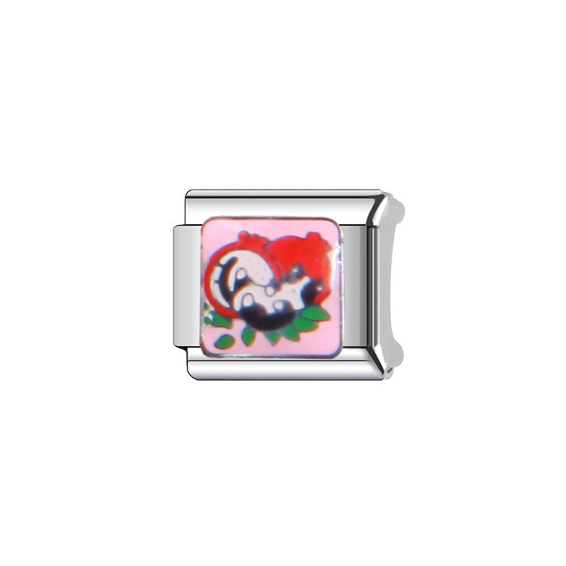 Sweet Cartoon Animal Stainless Steel Plated Charm Bar for Unisex