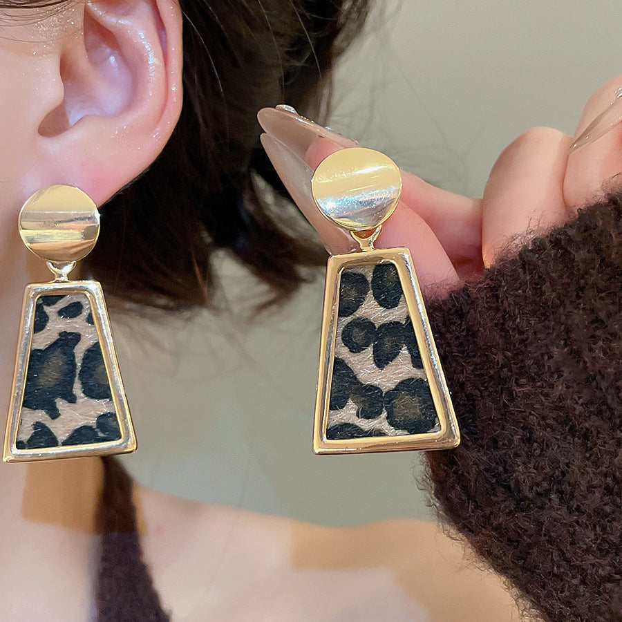 Pendientes Minimalistas Modernos Geométricos Cuadrados y Redondos de Aleación con Postes de Plata de Ley 925 para Mujer