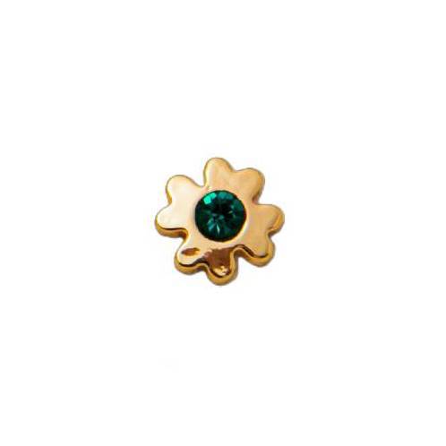 Vintage Luxury 18K Gold Plated Brass Geometric Floral Locket Pendant Charm Bar with Cable Chain