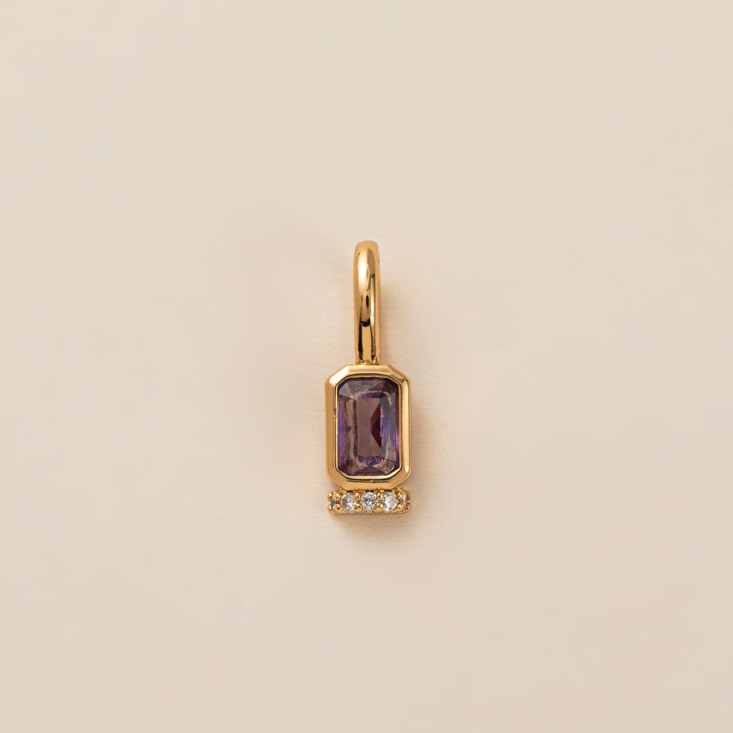 Vintage Geometric Stainless Steel 18K Gold Plated PVD DIY Charm Bar Necklace with 12 Birthstones