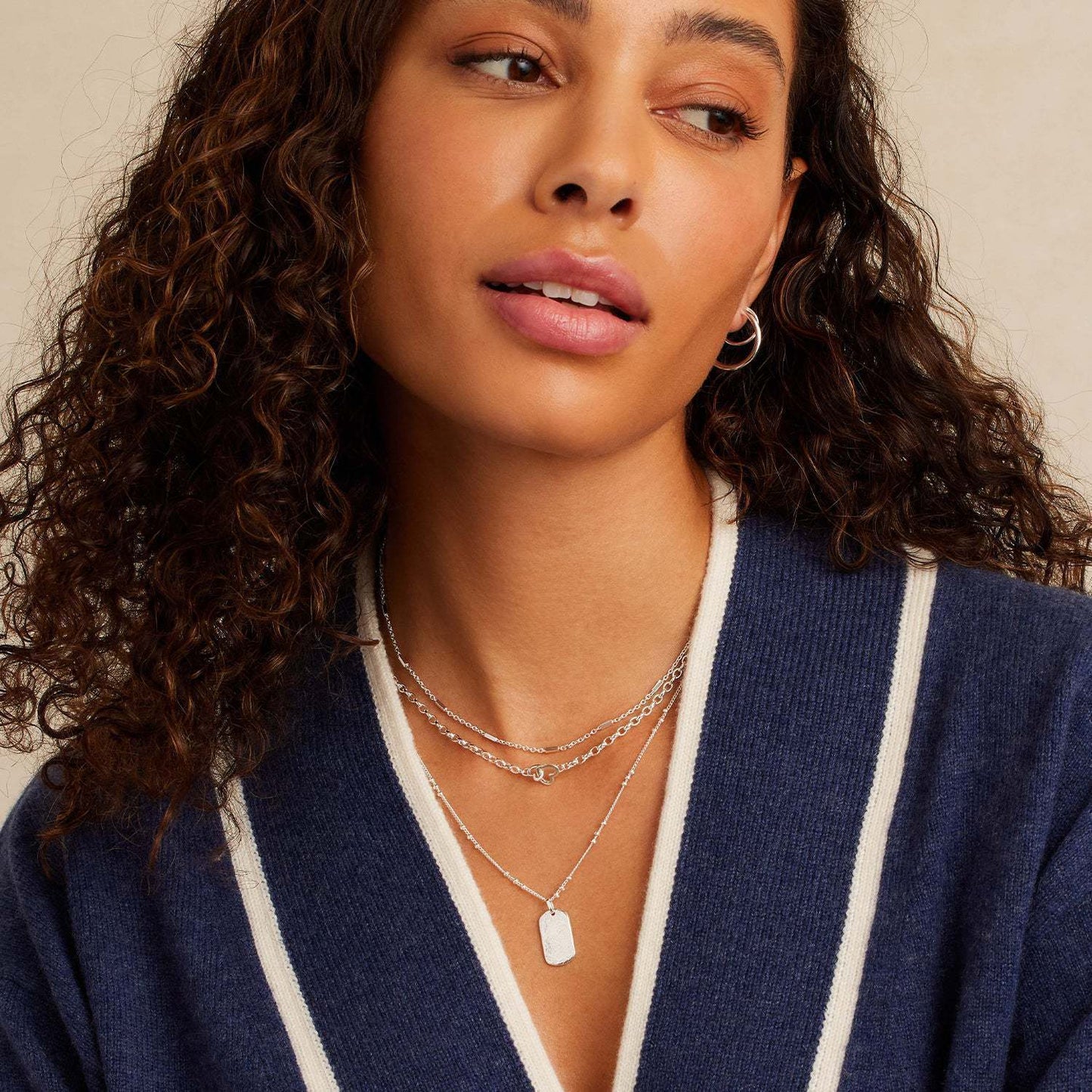 Minimalist Heart-Shaped Titanium Steel Necklace with 18K Gold Plating for Women