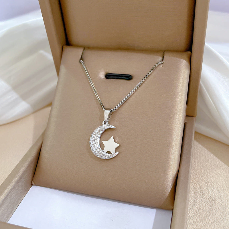 Collar Minimalista de Acero de Titanio Geométrico con Dije de Acero Inoxidable 304 Bañado para Unisex