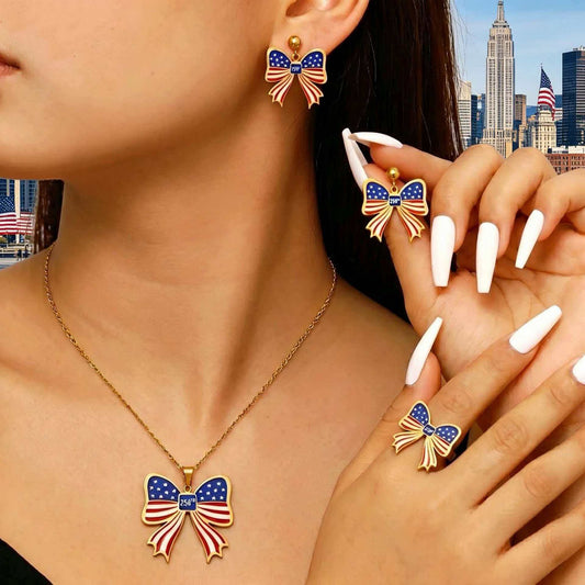 Elegant Plated Stainless Steel Cross Jewelry Set for Women