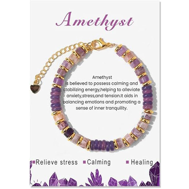 Bohemian Minimalist Natural Tiger's Eye Round Geometric Bracelet Unisex Jewelry