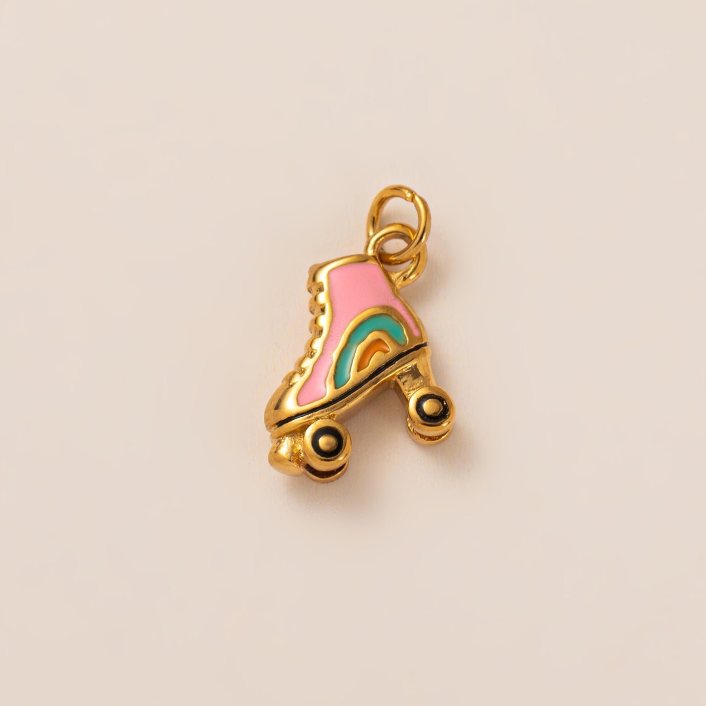 Minimalist Alloy Plated Heart Teardrop Charm Bar Bag Pendant Keychain with Fruit Elements