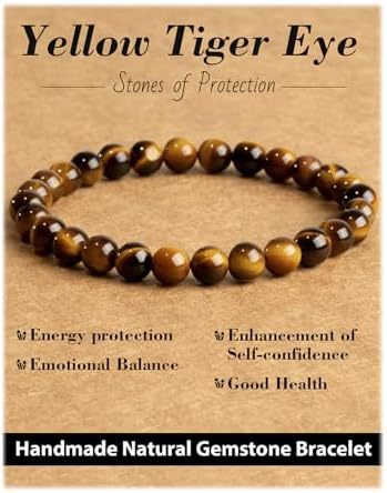 Natural Obsidian and Amazonite Stone Beaded Bracelet 6mm Elastic Stretch Bangle Unisex Handmade Jewelry