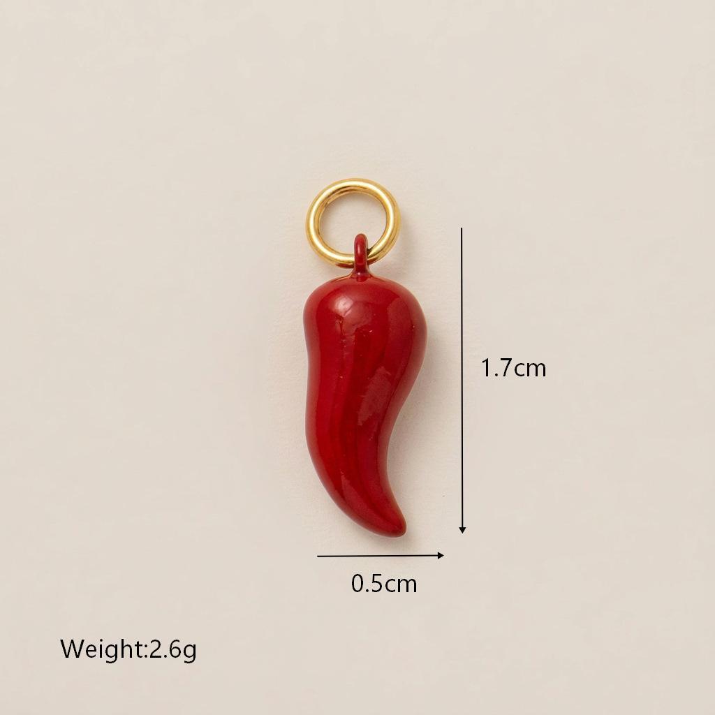 Sweet Plated Brass Apple Charm Bar