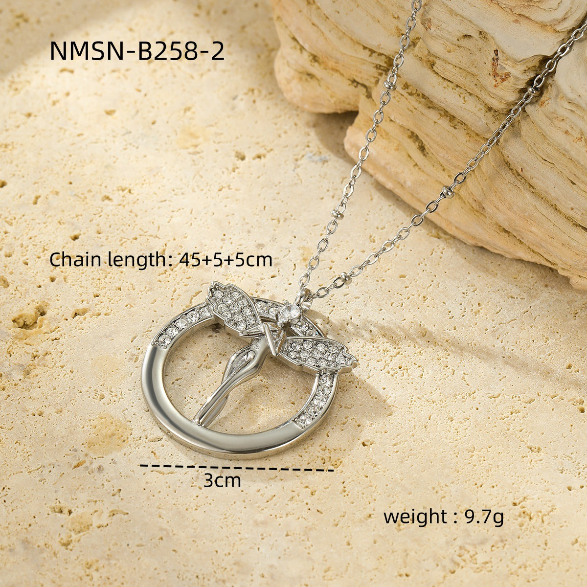 Elegant Angel-Shaped Stainless Steel Pendant Necklace with Zircon Inlay for Women, Plated Luxury Clavicle Chain