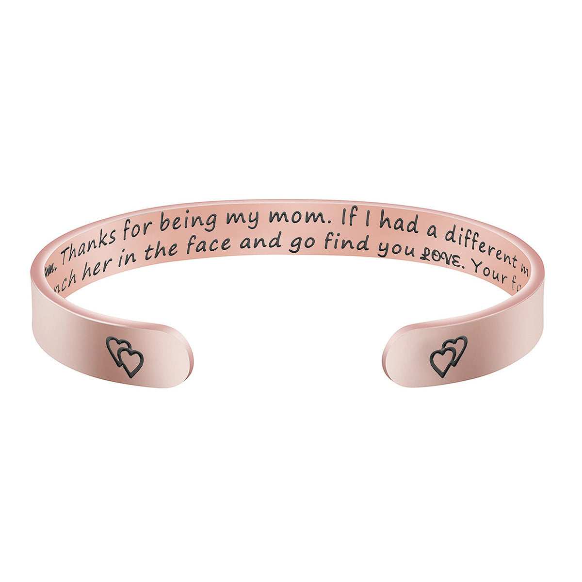 Pulsera de acero inoxidable de moda para mujer con acabado chapado, regalo ideal de Navidad, cumpleaños, Acción de Gracias para mamá