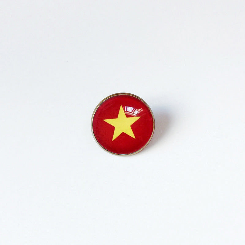 Pin de Solapa de Aleación Esmaltado Personalizado con Diseño de Bandera del Mundo para Hombres y Mujeres