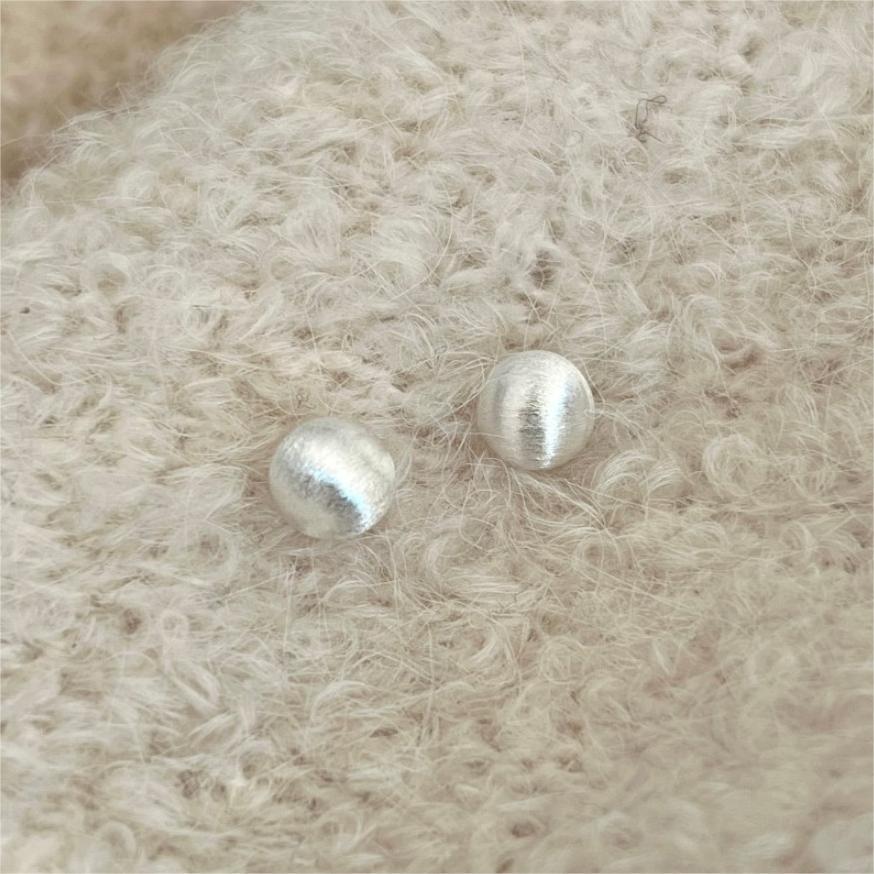 Minimalist Geometric Silver Ball Stud Earrings for Women with Polished Finish and 925 Sterling Silver Posts