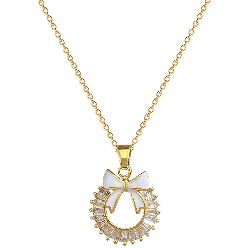 Conjunto de collar y pendientes geométricos de mariposa de acero titanio de lujo para mujer
