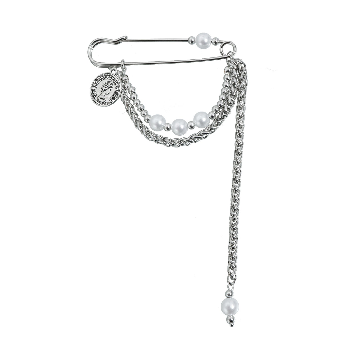 Geometric Portrait Brooch Alloy Plated Fashion Pin for Women