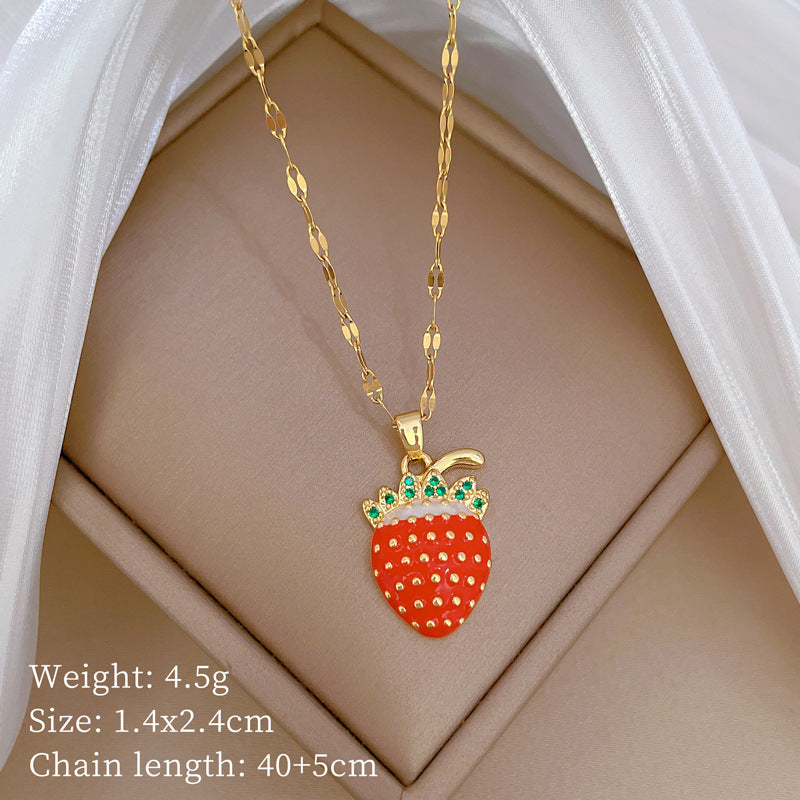 Collana Unisex in Acciaio al Titanio Geometrico a Farfalla con Ciondolo Placcato in Rame