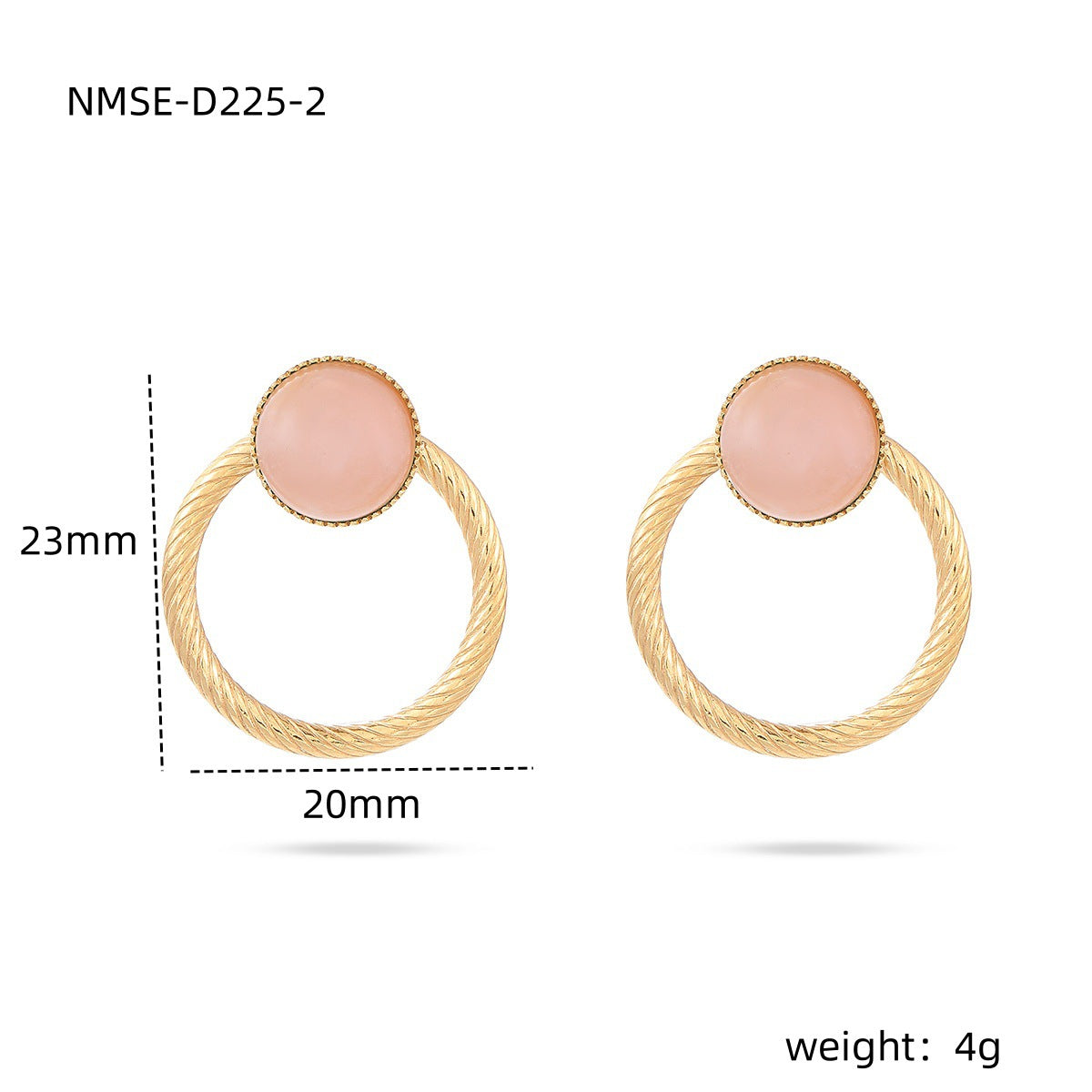 Pendientes de Acero Inoxidable Geométricos Vintage con Baño de Oro para Mujer, Aros Huecos