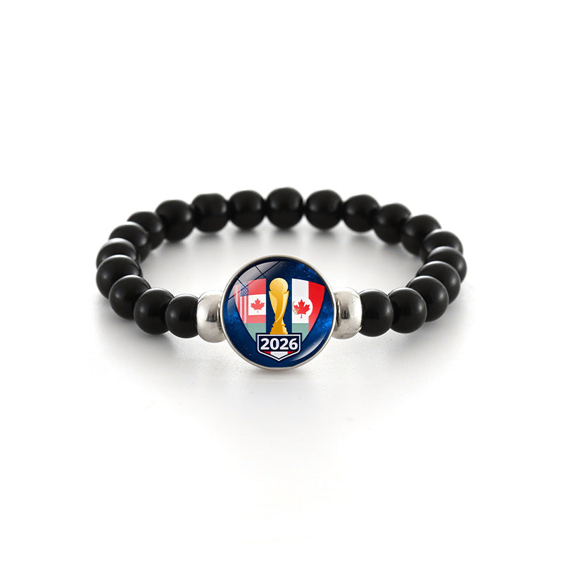 Braccialetto geometrico con perline di cristallo, gioielli alla moda unisex