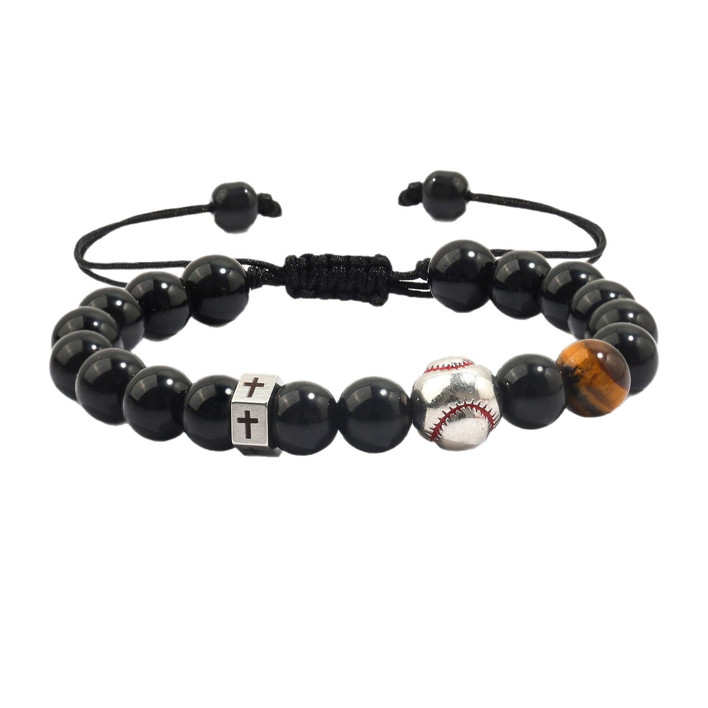 Bracciale Unisex Opaco con Corde Intrecciate a Motivo Geometrico