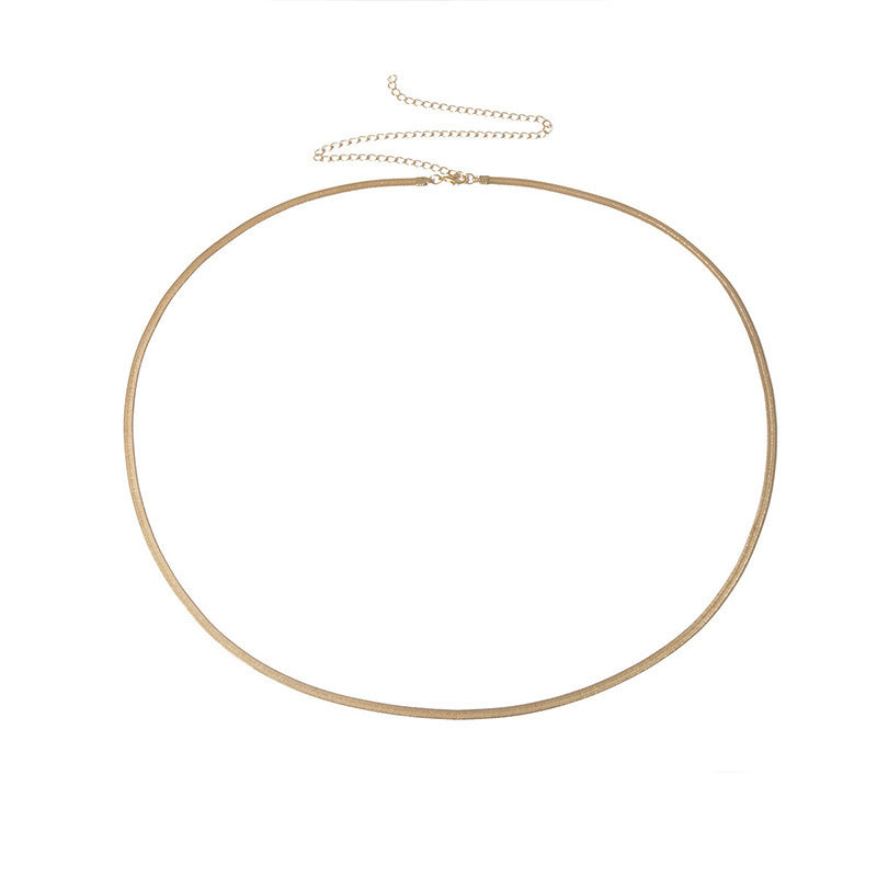 Punk Vintage Body Chain for Women Made of Titanium Steel with Snake Chain Design and Waist Cinching Style
