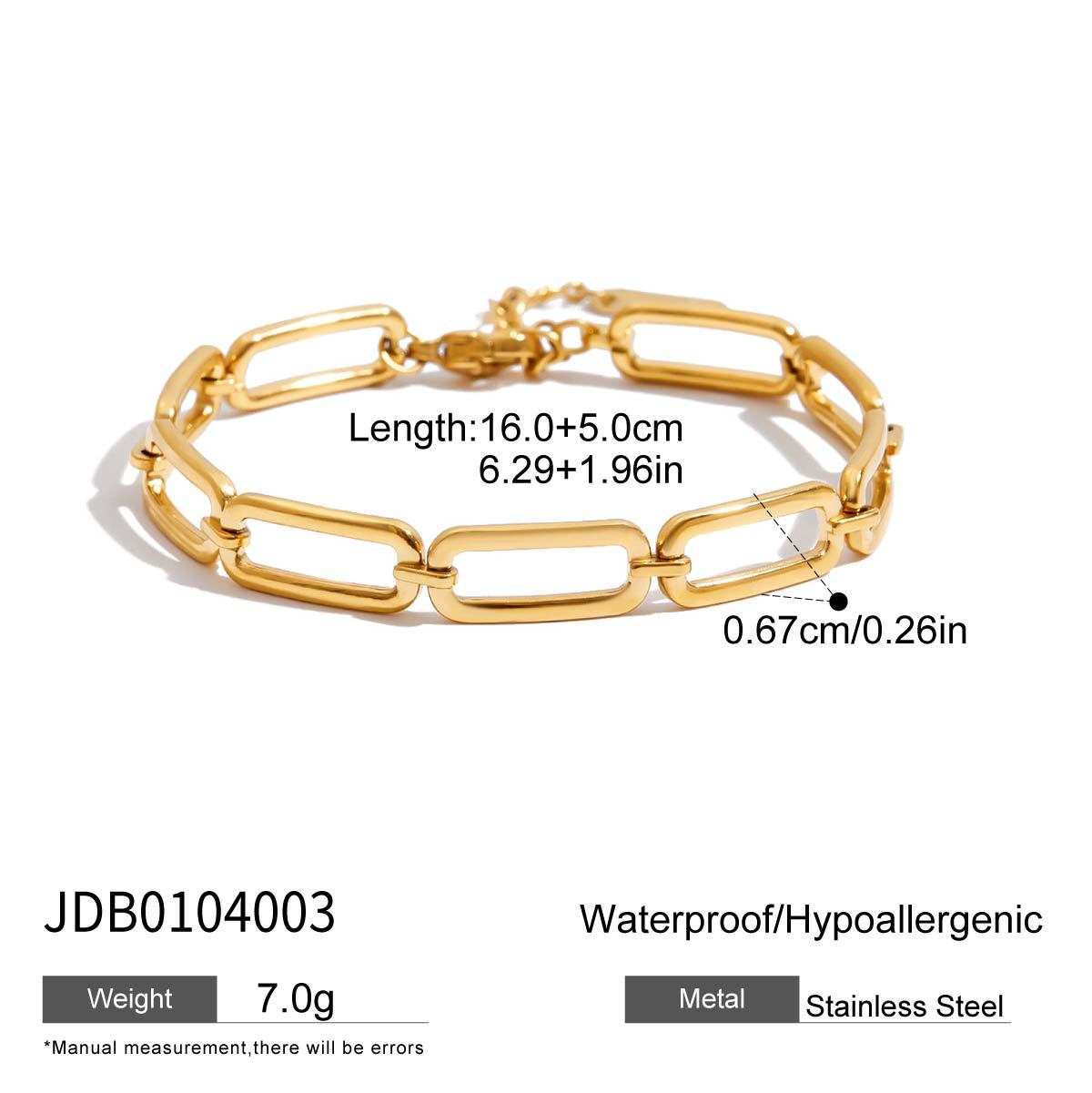 Minimalist Geometric Stainless Steel Bracelet with Star Accent for Women, Electroplated Luxury Stackable Jewelry