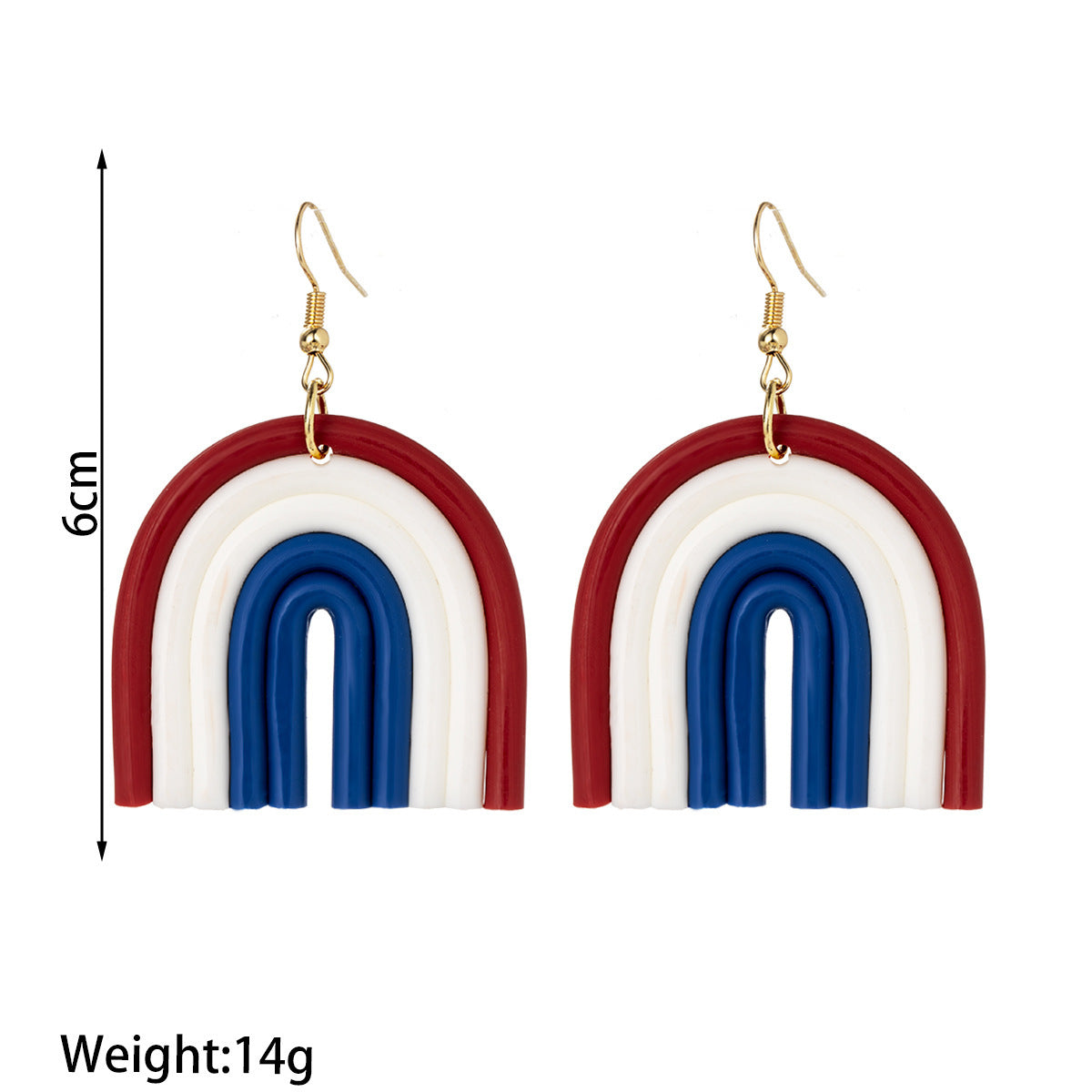 Orecchini da donna placcati in resina geometrica