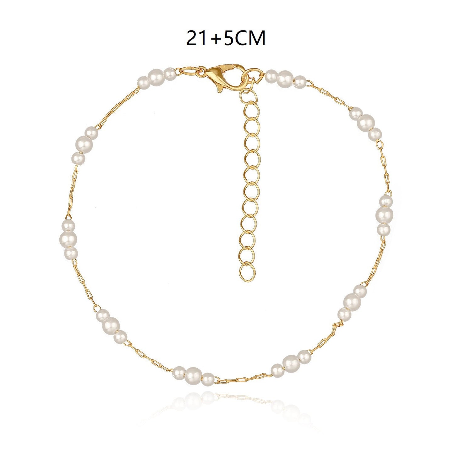 Minimalist Alloy Geometric Anklet for Women